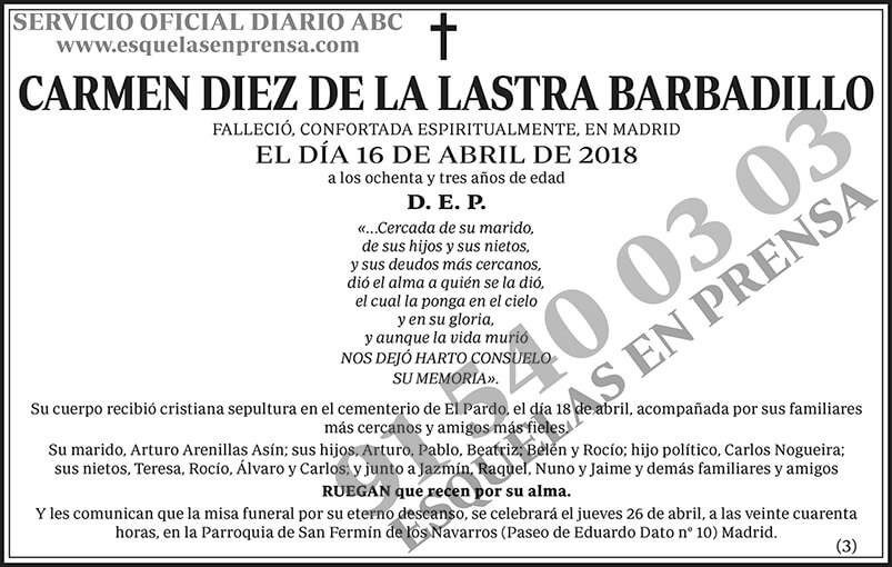 Carmen Diez de la Lastra Barbadillo